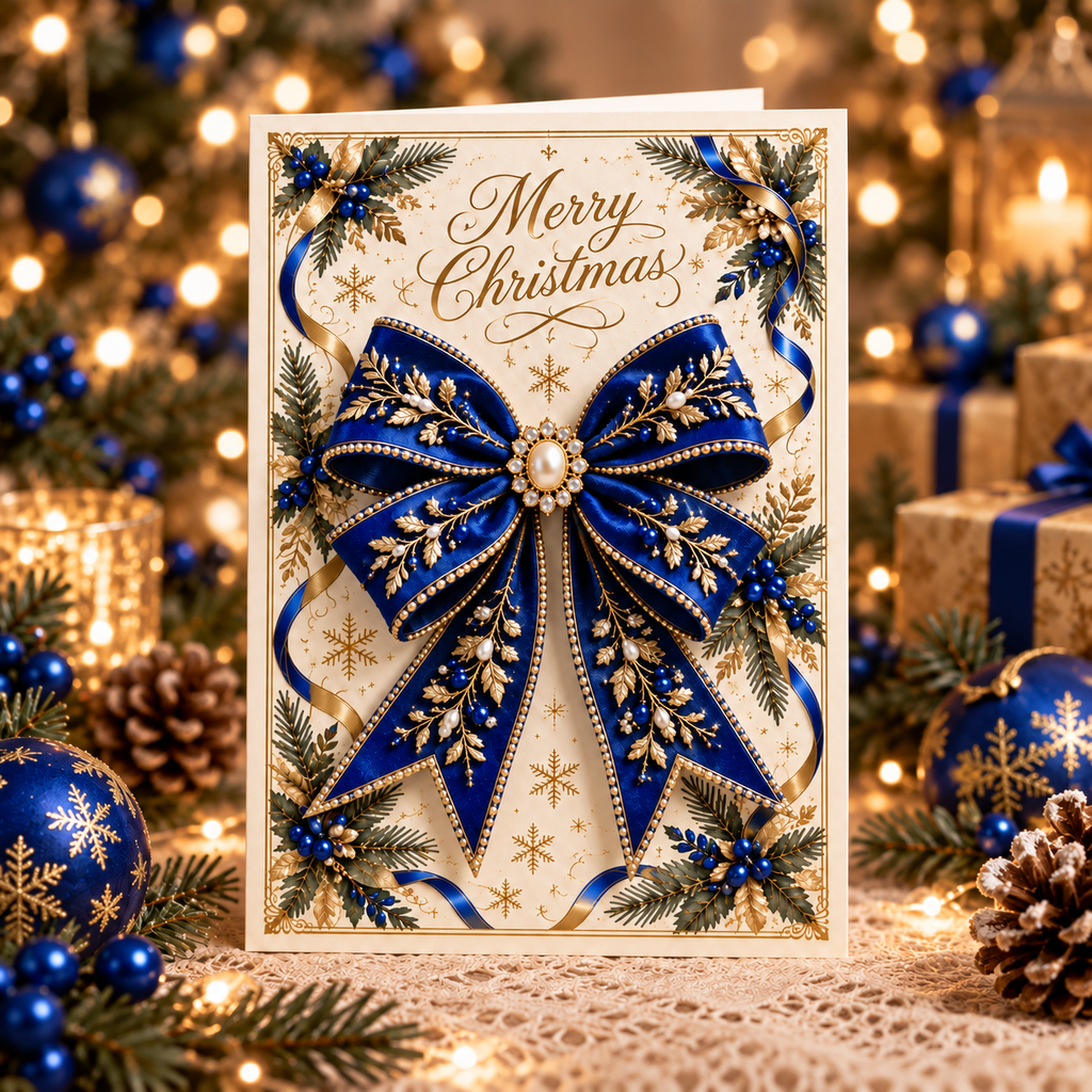 3D Butterfly Bow Greeting Card