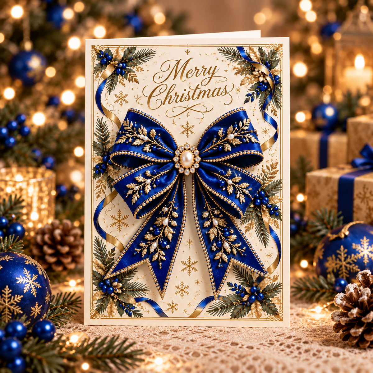 3D Butterfly Bow Greeting Card