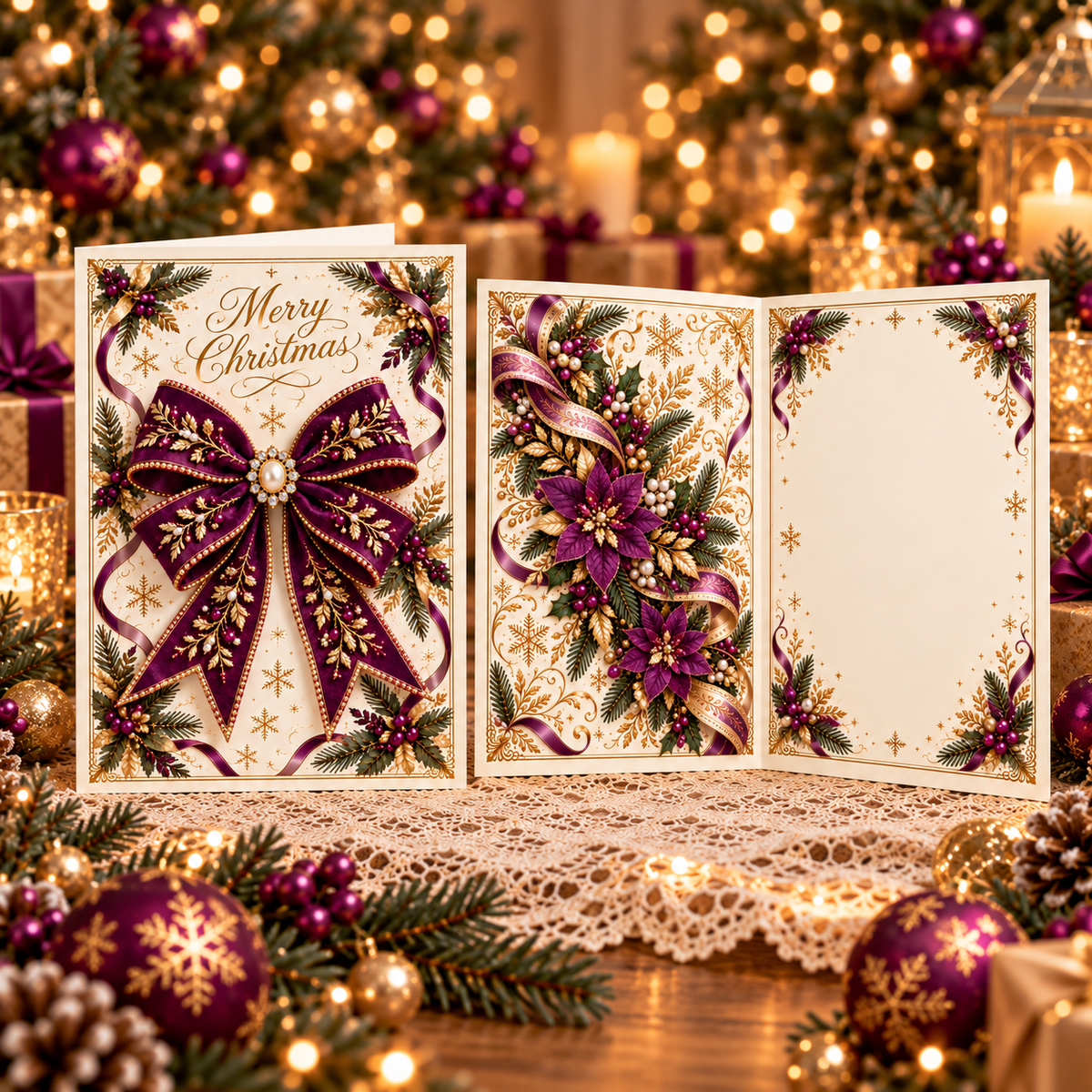 3D Butterfly Bow Greeting Card