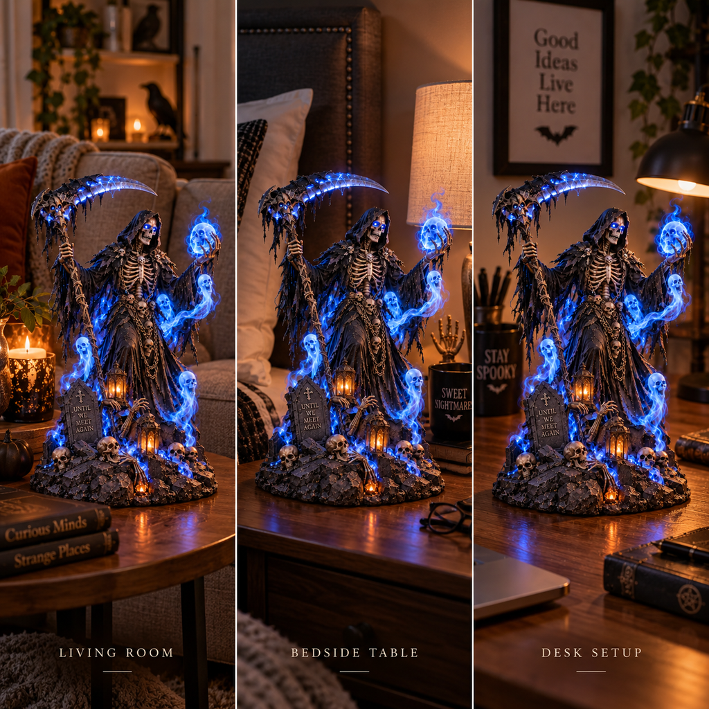 💀🔥 Glowing Grim Reaper – Spooky Halloween Decoration