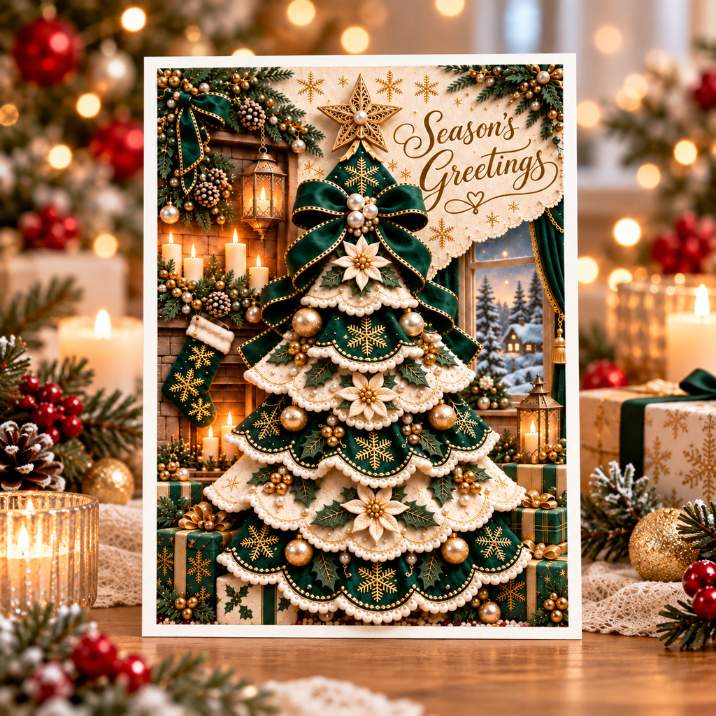 3D Christmas Tree Greeting Card
