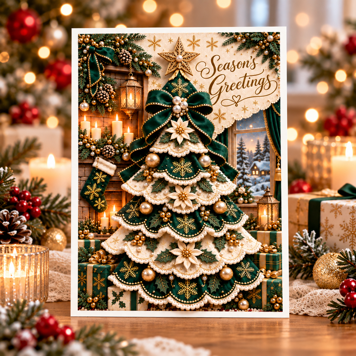 3D Christmas Tree Greeting Card