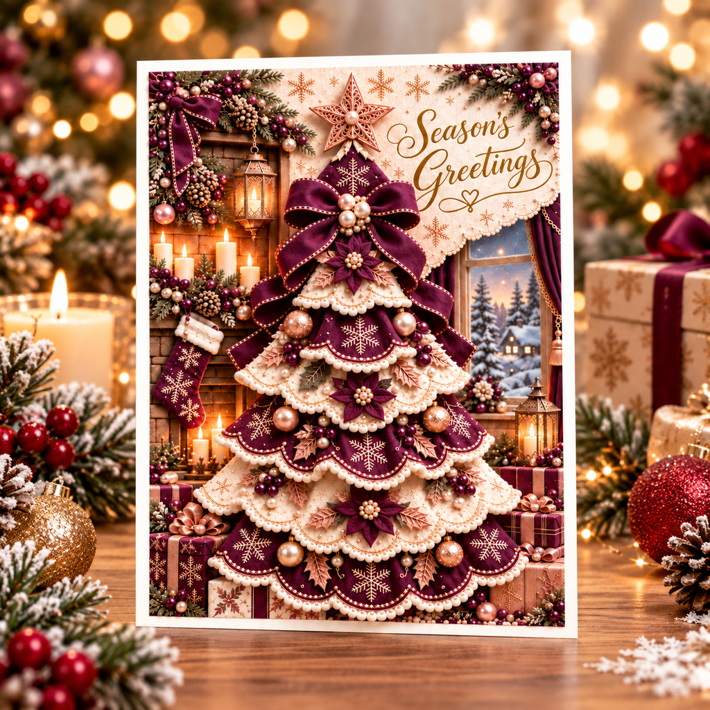3D Christmas Tree Greeting Card