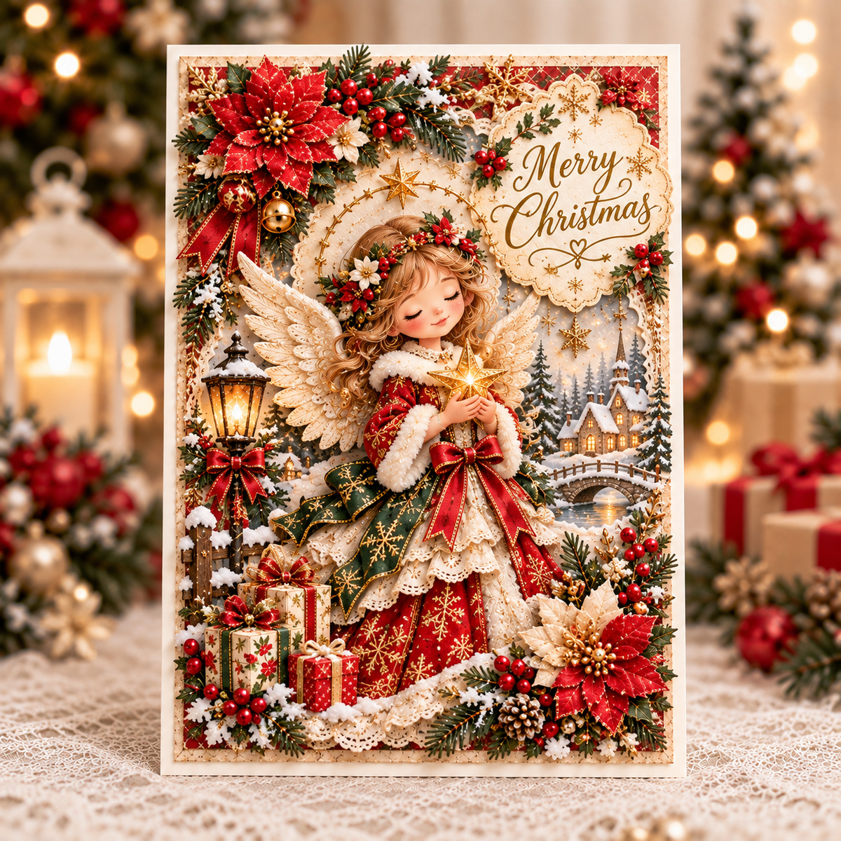 3D Layered Christmas Greeting Card