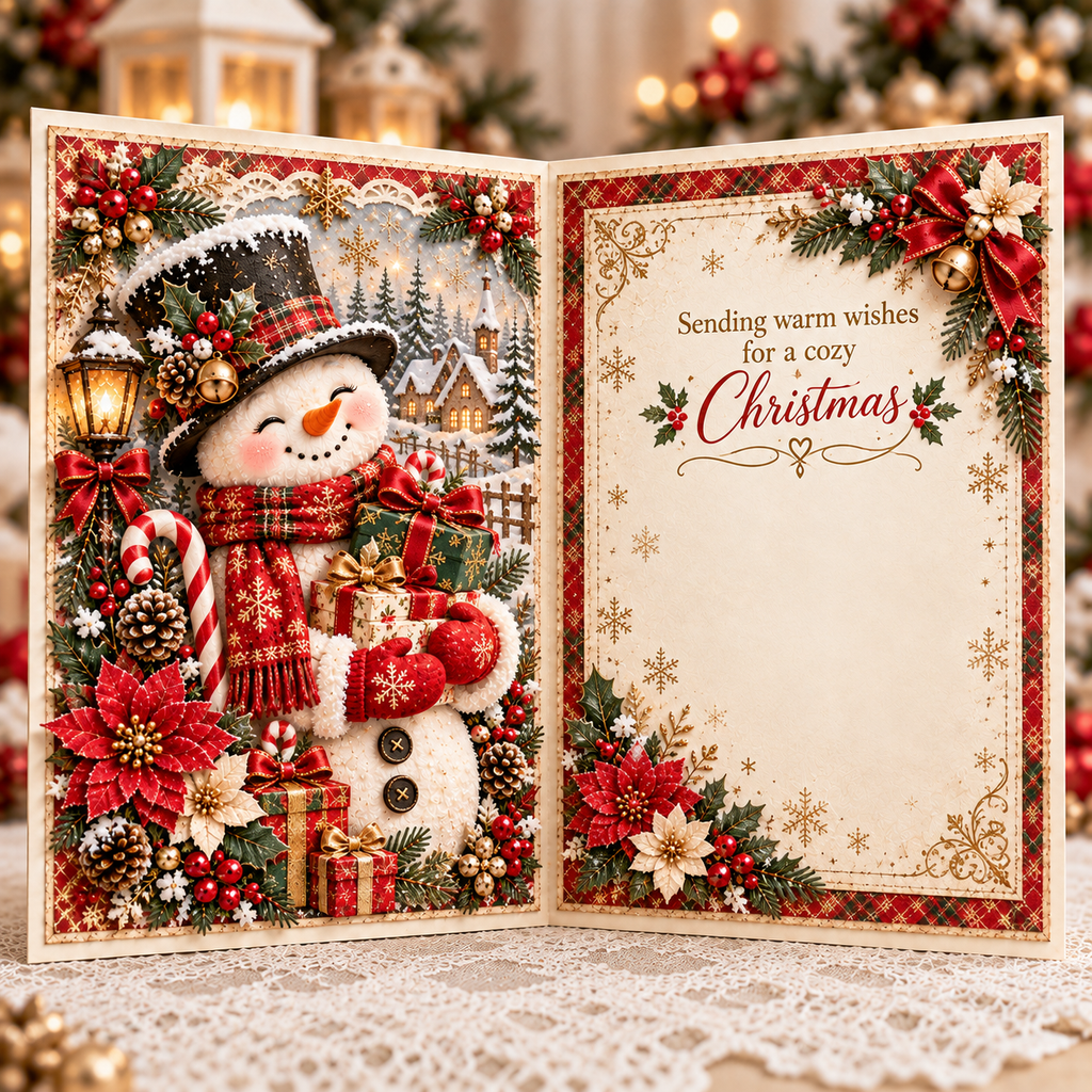 3D Layered Christmas Greeting Card