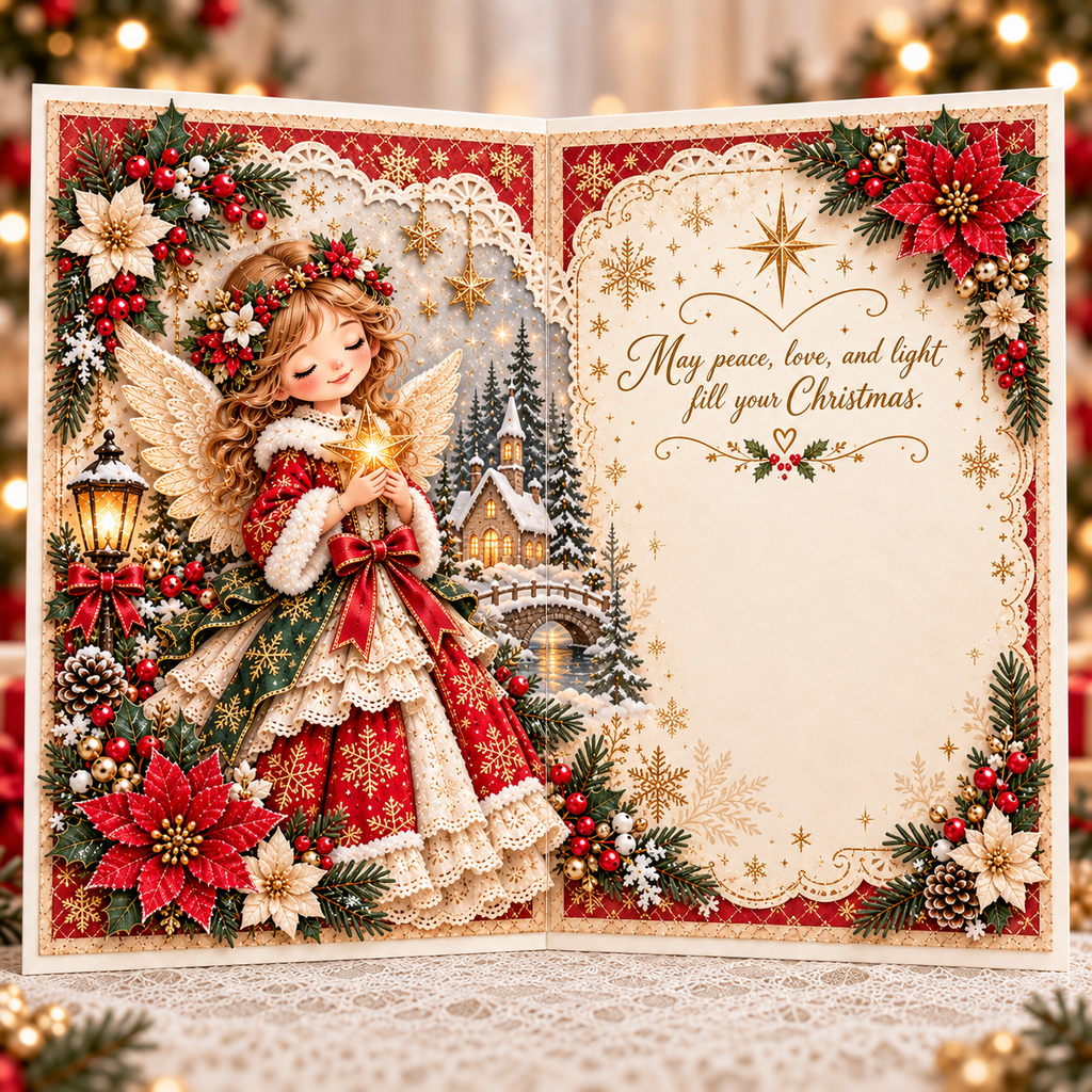 3D Layered Christmas Greeting Card