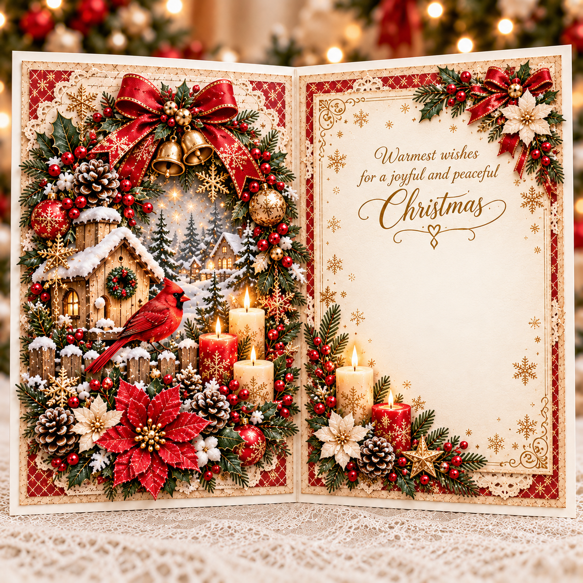 3D Layered Christmas Greeting Card