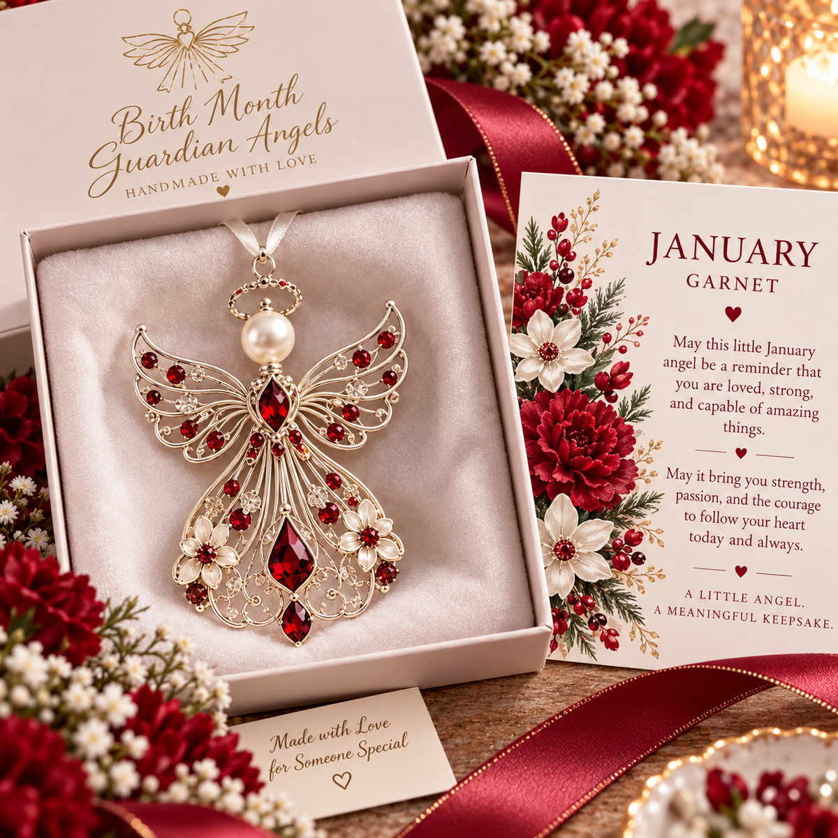 Birth Month Guardian Angel Ornaments