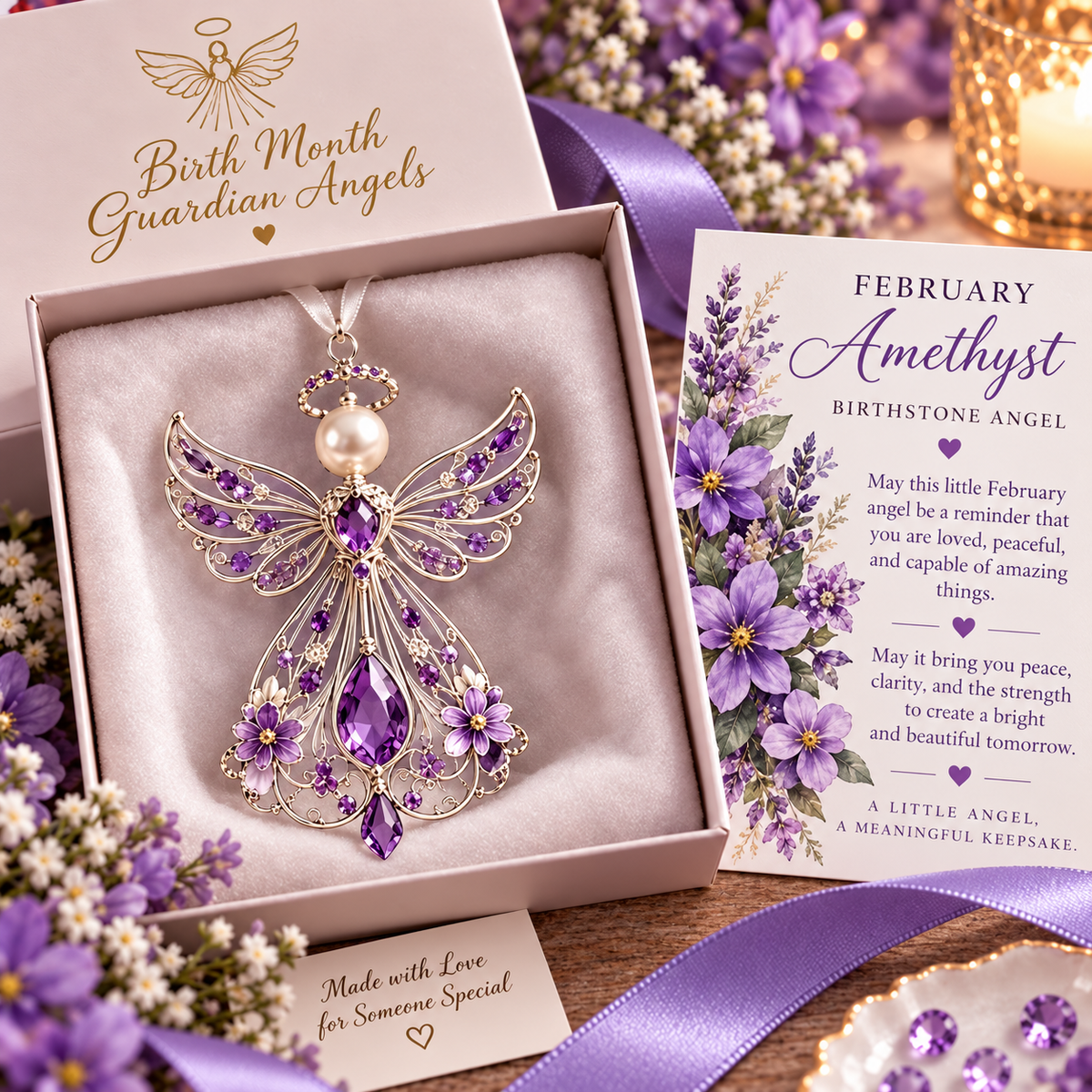 Birth Month Guardian Angel Ornaments