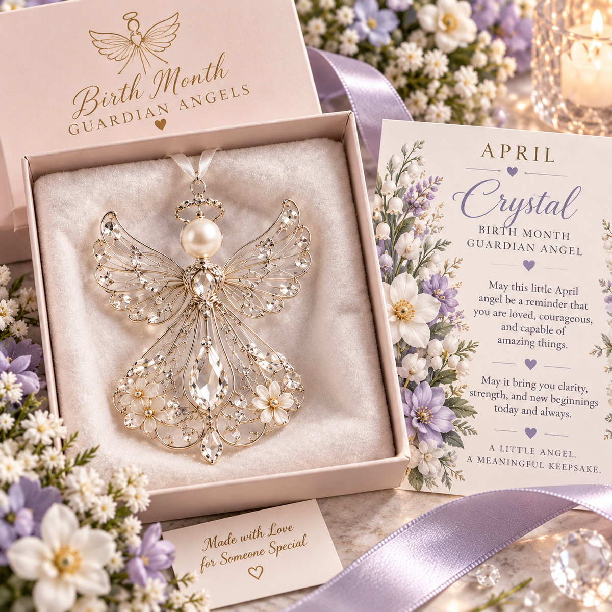 Birth Month Guardian Angel Ornaments