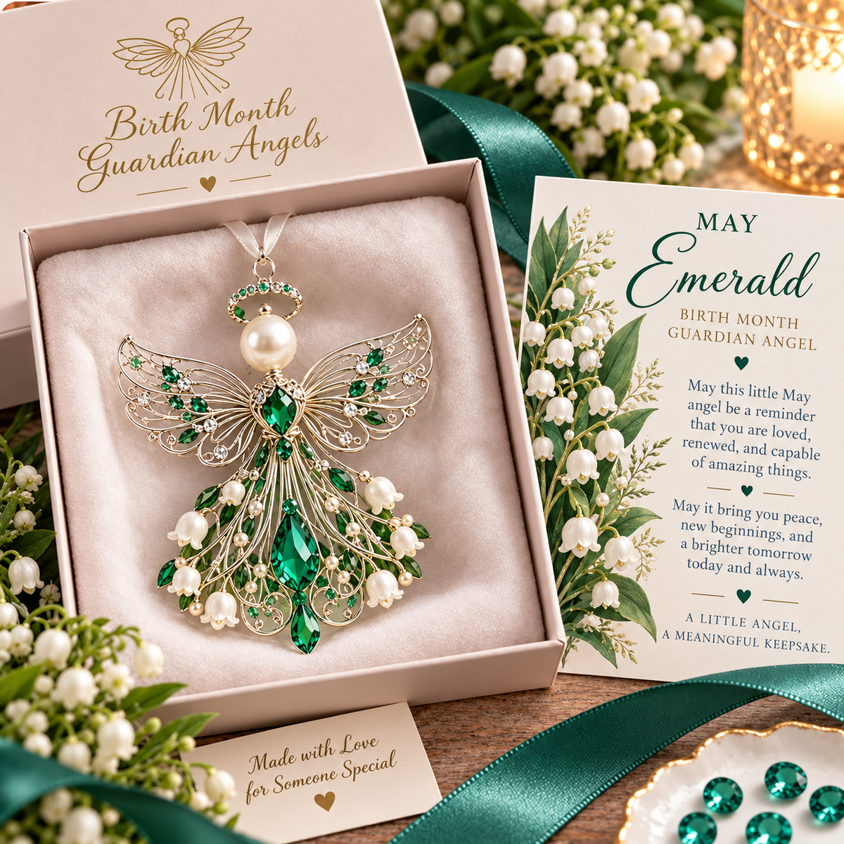 Birth Month Guardian Angel Ornaments
