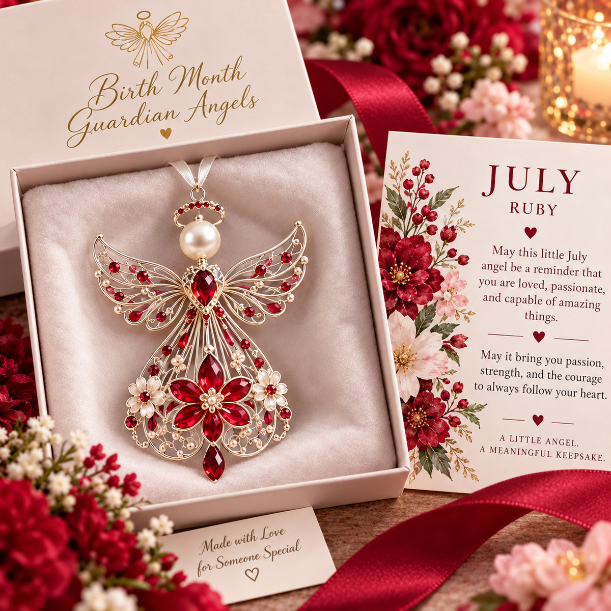 Birth Month Guardian Angel Ornaments
