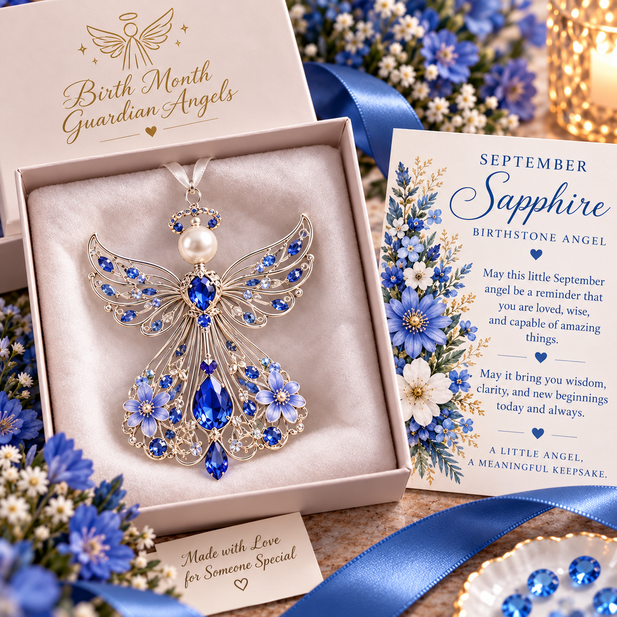 Birth Month Guardian Angel Ornaments