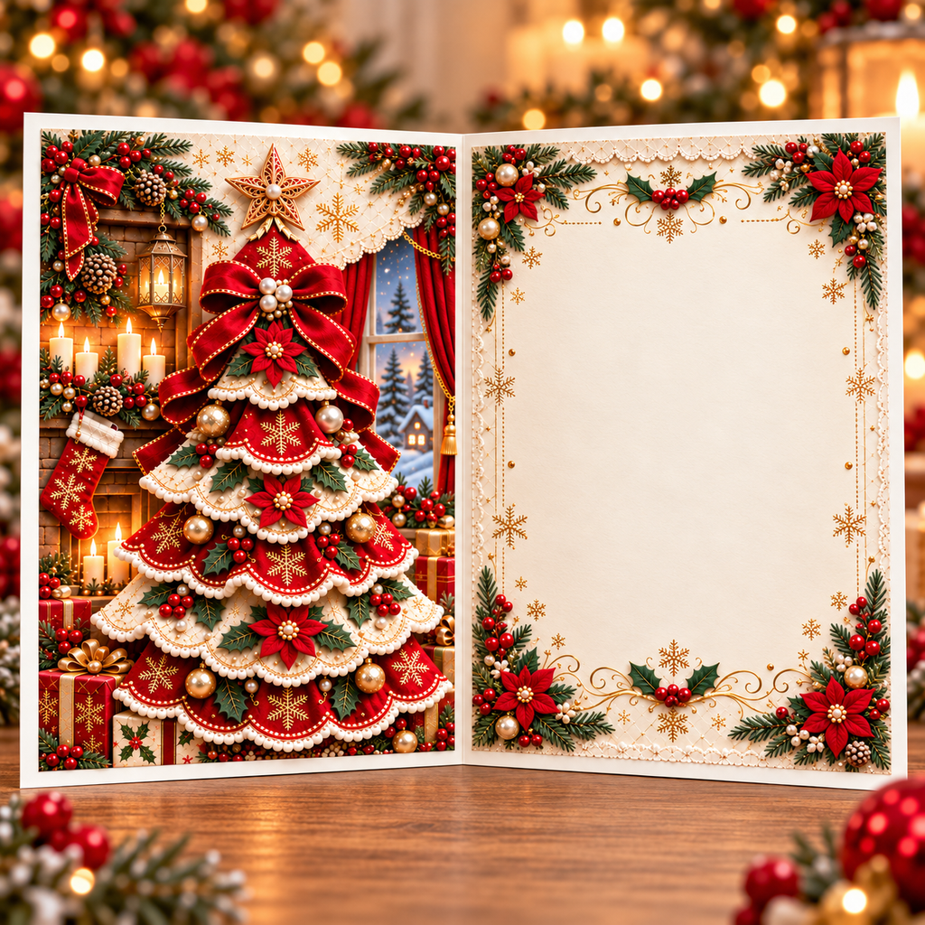3D Christmas Tree Greeting Card
