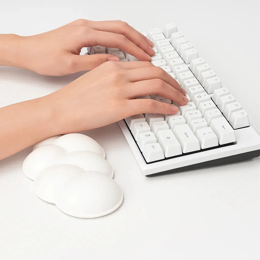 Sikunuo | Cloud Keyboard Palm Rest – Ergonomic Memory Foam Pad with Non-Slip Base