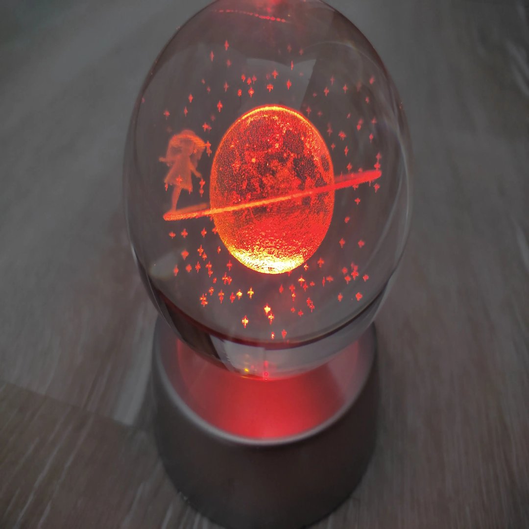 Sikunuo | Dreamy Galaxy 3D Planets Lighted Glass Sphere
