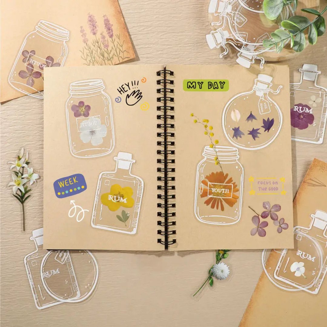 Sikunuo | DIY Transparent Natural Floral Bookmarks