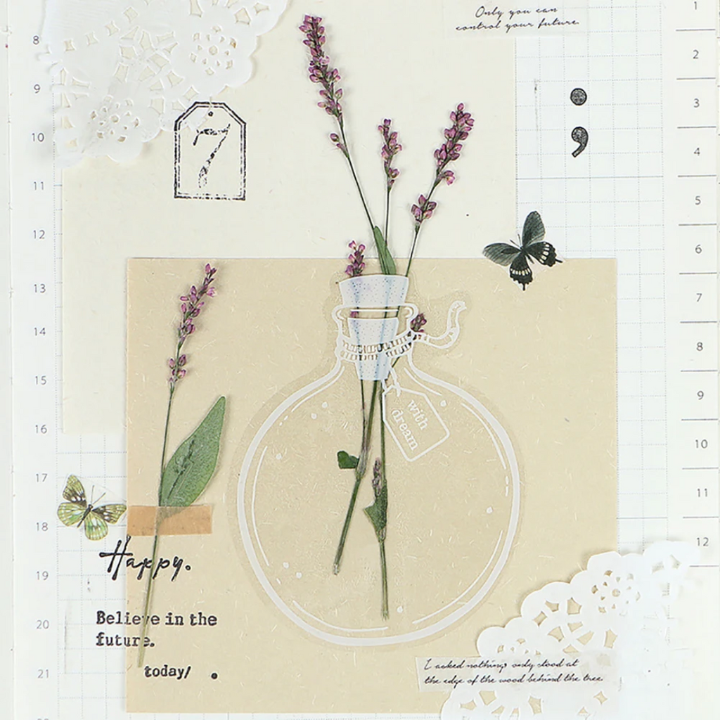 Sikunuo | DIY Transparent Natural Floral Bookmarks