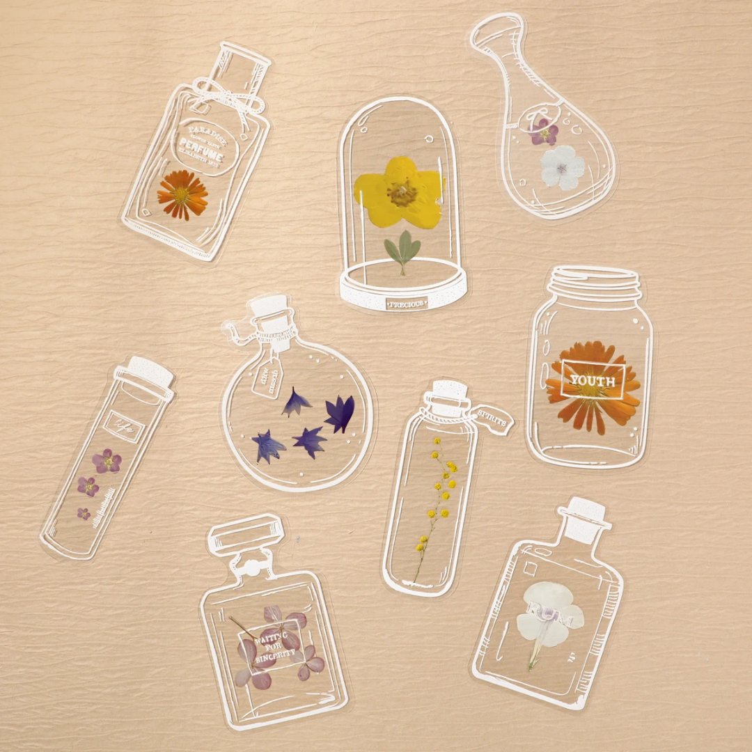Sikunuo | DIY Transparent Natural Floral Bookmarks