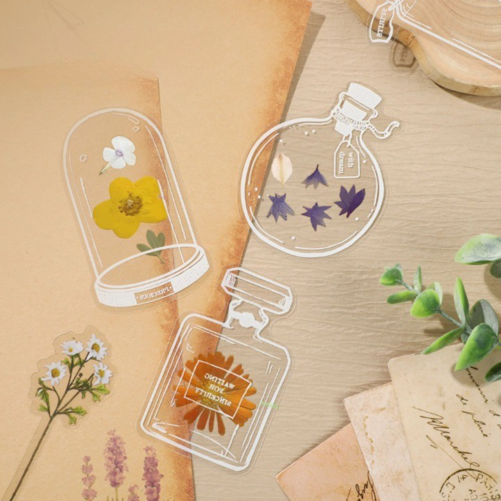 Sikunuo | DIY Transparent Natural Floral Bookmarks