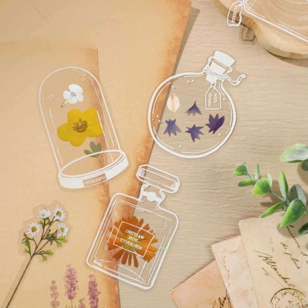 Sikunuo | DIY Transparent Natural Floral Bookmarks