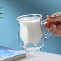Sikunuo | Cow Double Layer Glass Mug