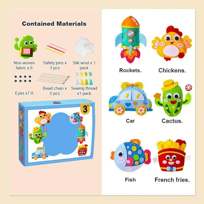 Sikunuo | DIY sewing kit for children – Creative crafting with cute animal motifs