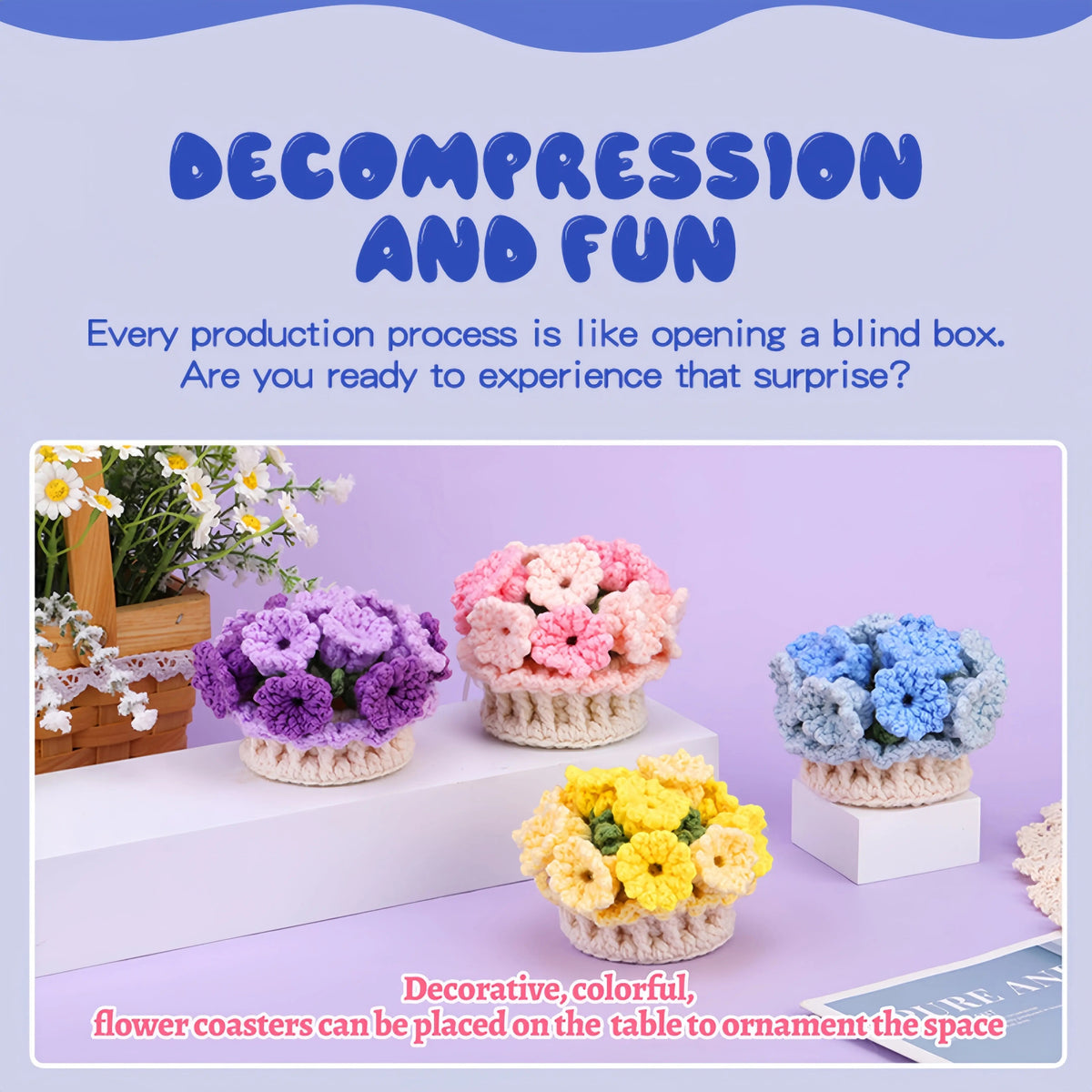 Sikunuo | DIY Coaster Set – Create Unique Floral Designs Yourself
