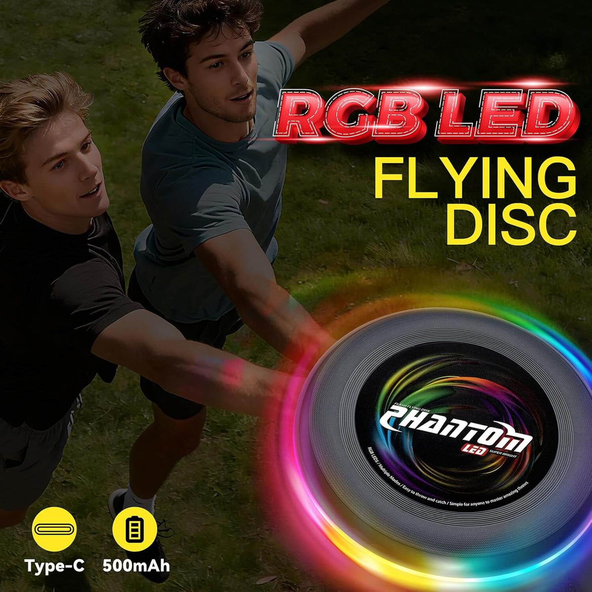 8.85'' LED Flying Disc with 13 Dynamic Light Modes