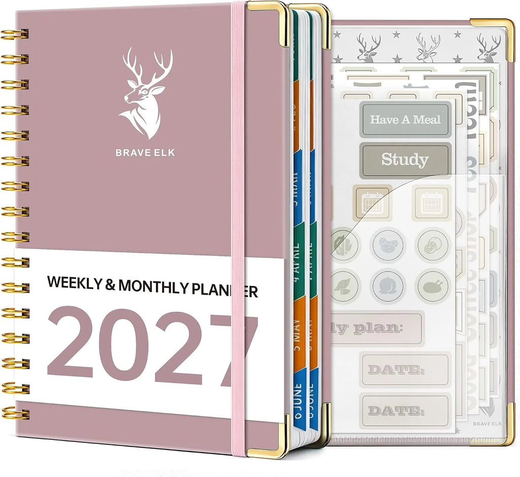 2027 A5 Deer Spiral Planner – 160 Sheets