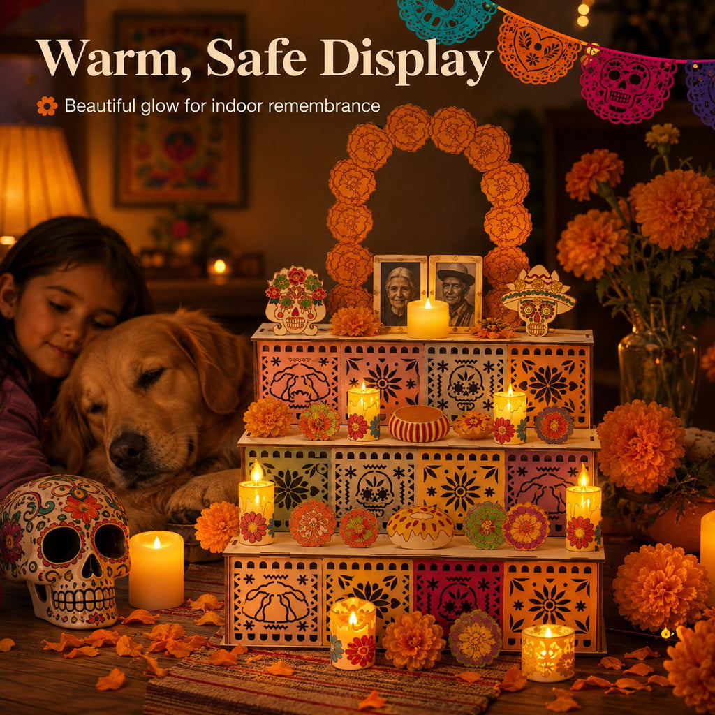 🏵️Day of the Dead Wooden Ofrenda Altar Display Set