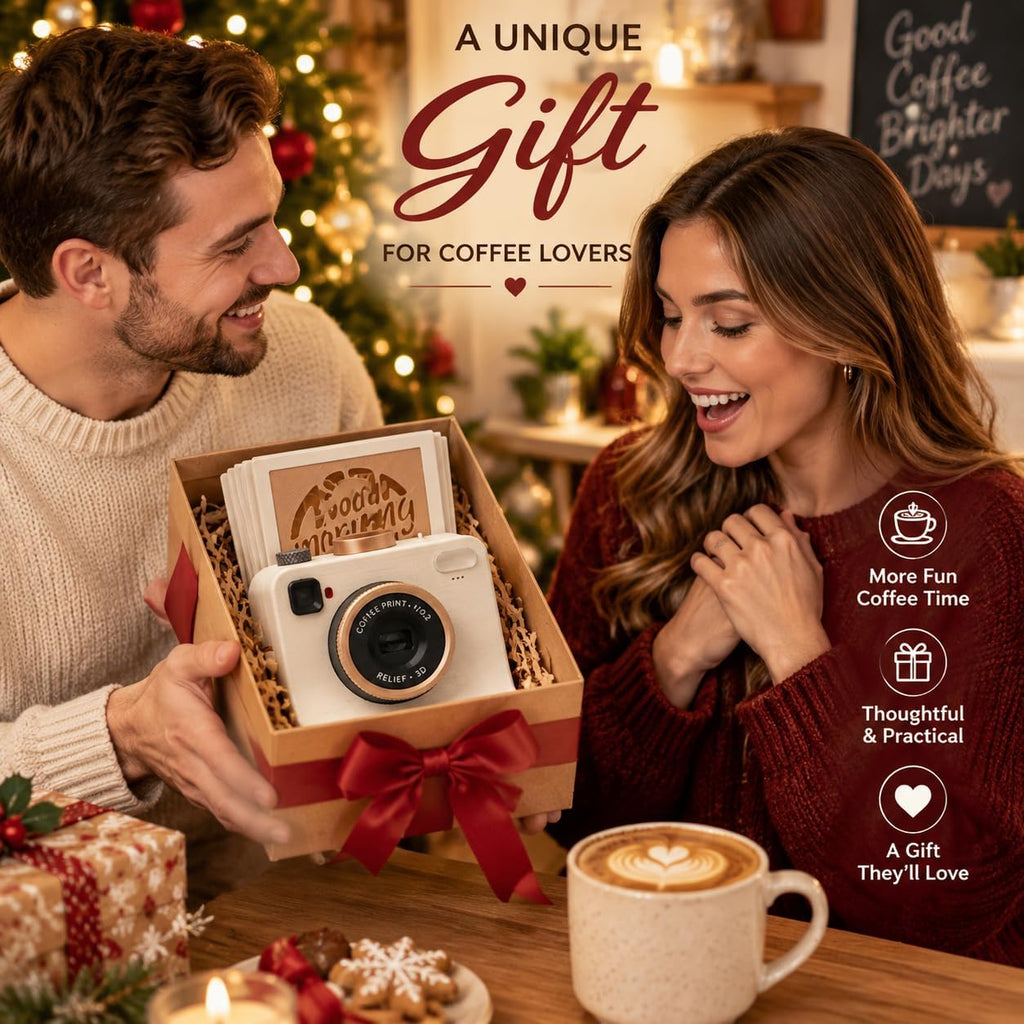 3D-Printed Latte Art Camera Stencil Tool