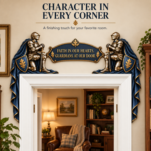 "Guardians at Our Door" – Medieval Knight Door Frame Decor Set