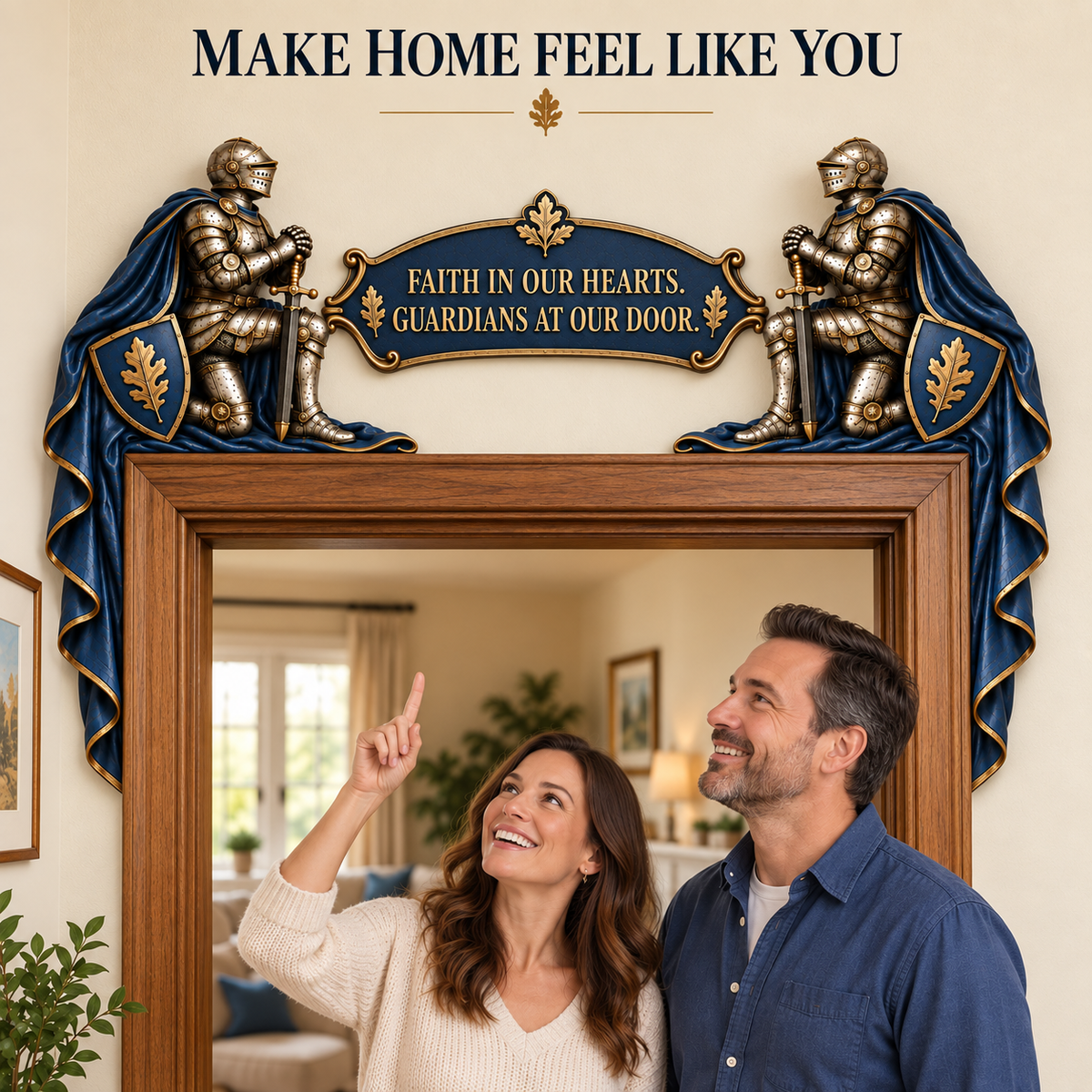 "Guardians at Our Door" – Medieval Knight Door Frame Decor Set