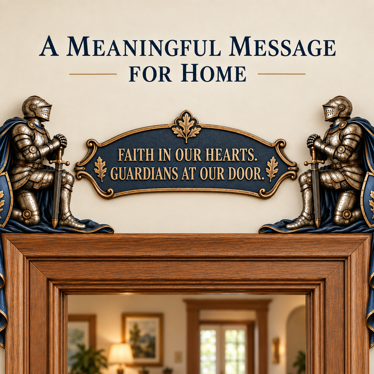 "Guardians at Our Door" – Medieval Knight Door Frame Decor Set