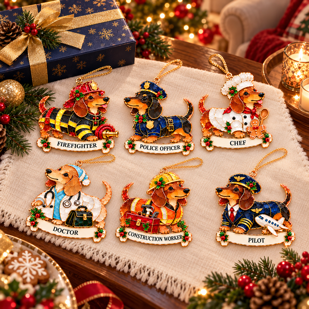Christmas Career Dachshund Ornaments