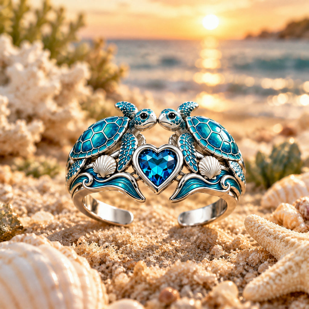 Sea Turtle Ring with Message Card