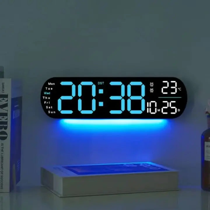 Sikunuo | Digital Wall Clock Large LED Display with Remote Control