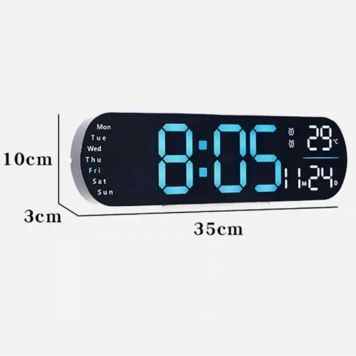 Sikunuo | Digital Wall Clock Large LED Display with Remote Control