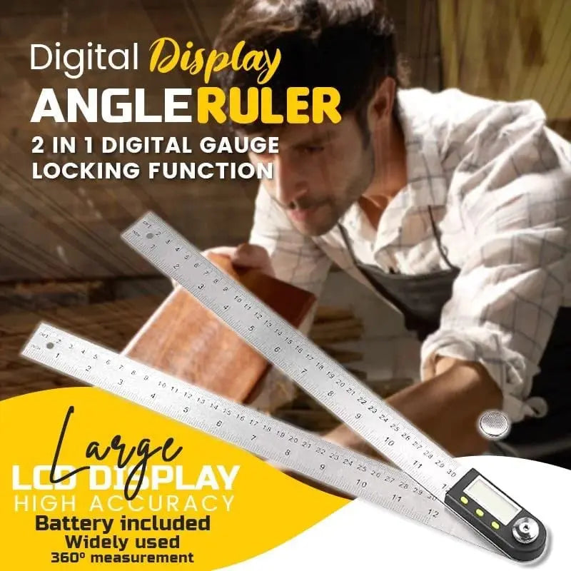 Sikunuo | Digital angle measuring device with ruler – precisely measure angles & lengths