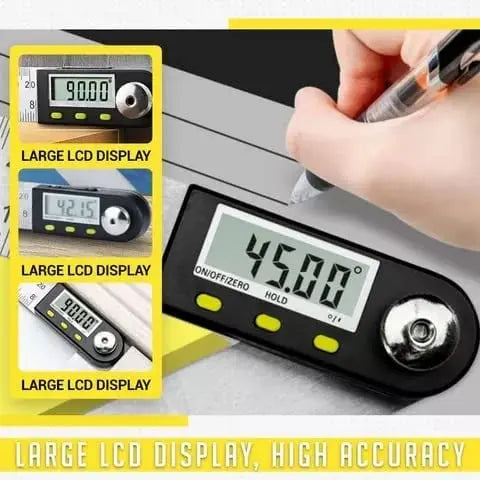 Sikunuo | Digital angle measuring device with ruler – precisely measure angles & lengths