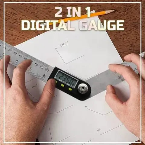 Sikunuo | Digital angle measuring device with ruler – precisely measure angles & lengths