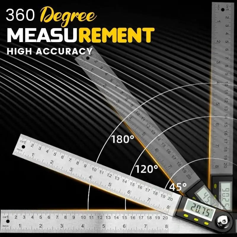 Sikunuo | Digital angle measuring device with ruler – precisely measure angles & lengths