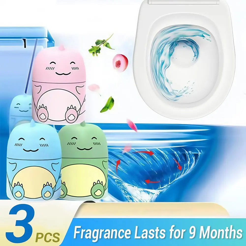 Sikunuo | Dino Toilet Cleaner & Fragrance Stone – Cleans automatically with every flush