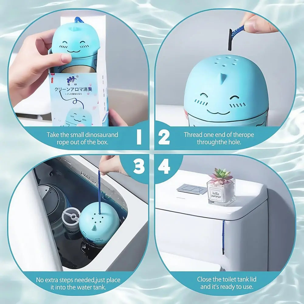 Sikunuo | Dino Toilet Cleaner & Fragrance Stone – Cleans automatically with every flush