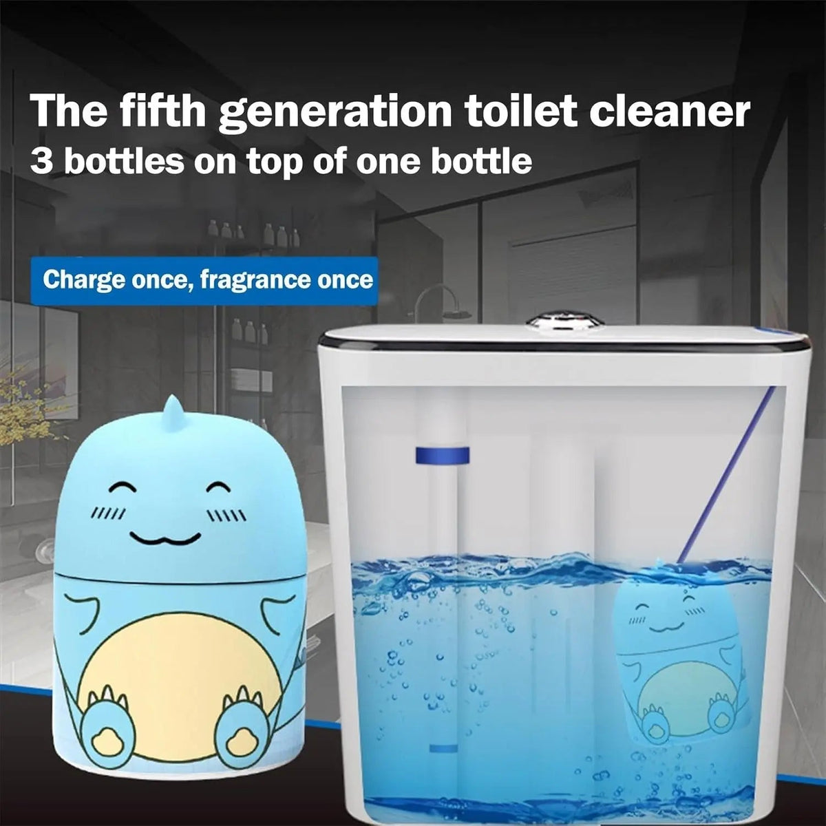 Sikunuo | Dino Toilet Cleaner & Fragrance Stone – Cleans automatically with every flush