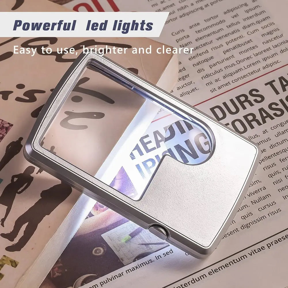 Sikunuo | Double Lens Magnifier with LED Lighting – Compact and Pocket-Friendly