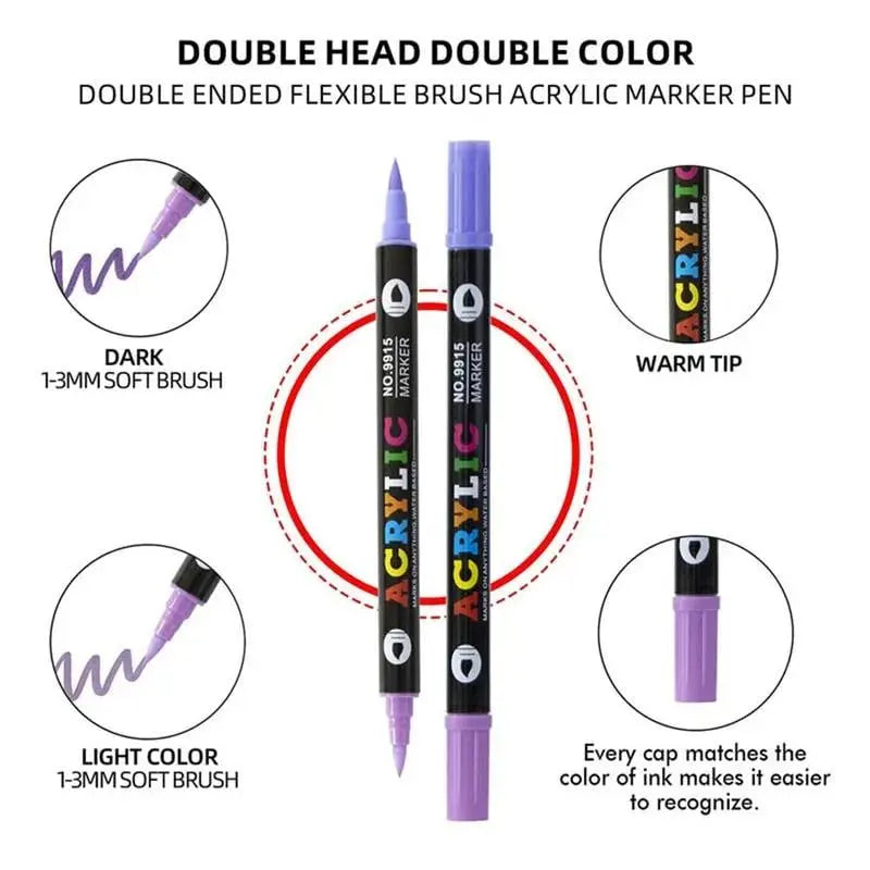 Sikunuo | Double-sided acrylic marker – For creative projects & gifts