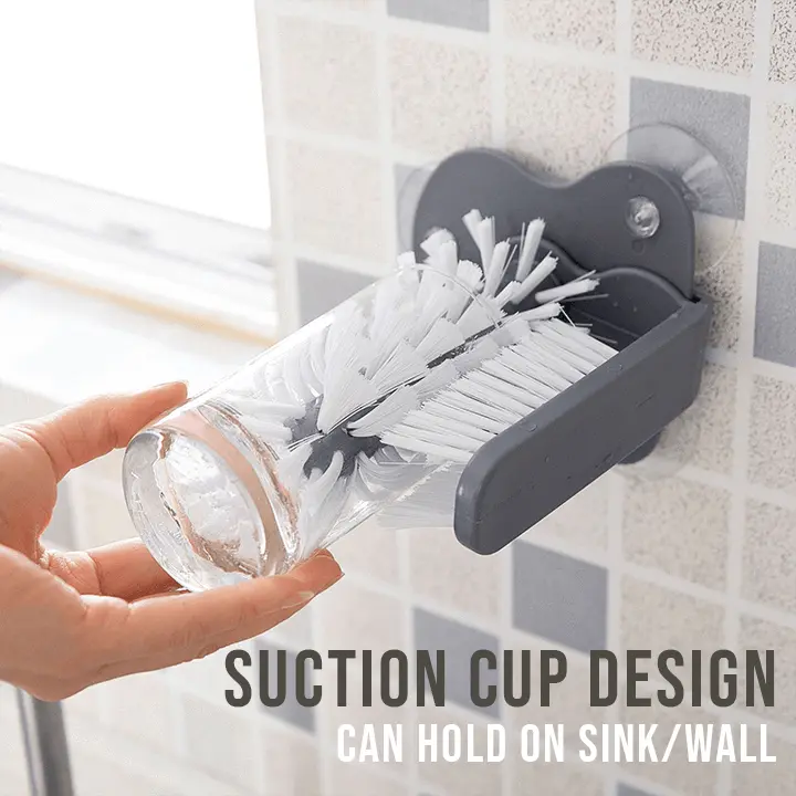 Sikunuo | Double-sided cup cleaning brush with suction cups for quick and easy rinsing