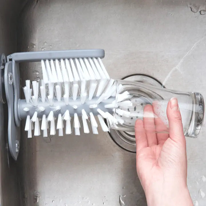 Sikunuo | Double-sided cup cleaning brush with suction cups for quick and easy rinsing
